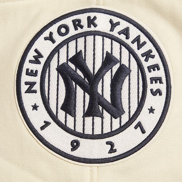 Pro Standard New York Yankees Retro Classic Fleece PO Hoodie - Men's - Eggshell/Midnight Navy - Image 5