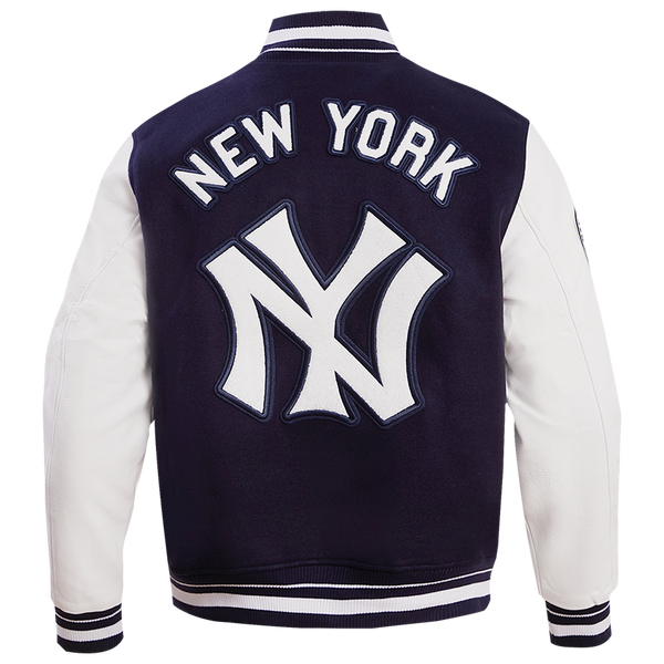 Pro Standard New York Yankees Retro Clssc Wool Varsity Jacket - Men's - Midnight Navy/White - Image 2