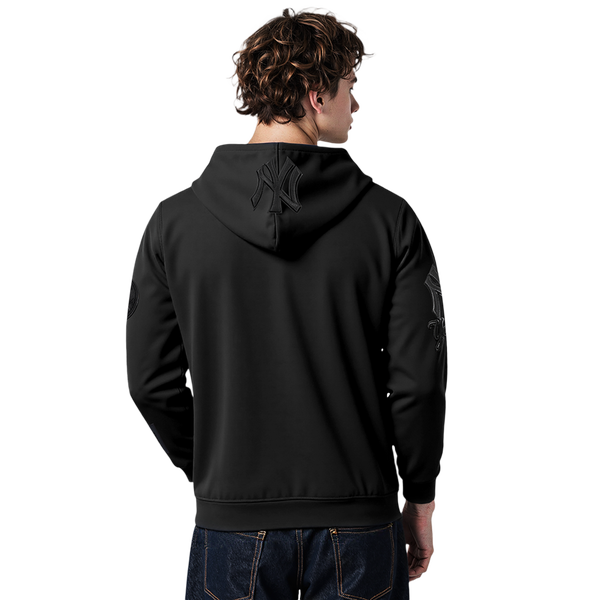 Pro Standard New York Yankees Triple Black Dk PO Hoodie - Men's - Image 2