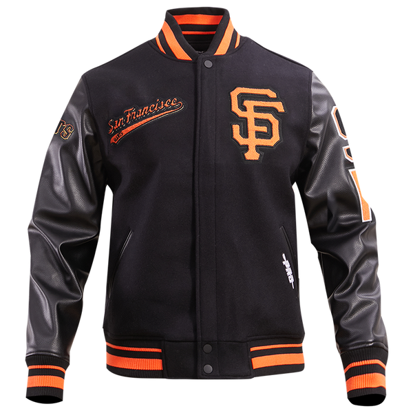 Pro Standard San Francisco Giants Script Tail Wool Varsity - Men's - Black/Orange