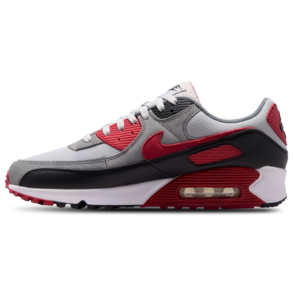 Nike Air Max 90 - Men's - White/Grey/Red - Image 2