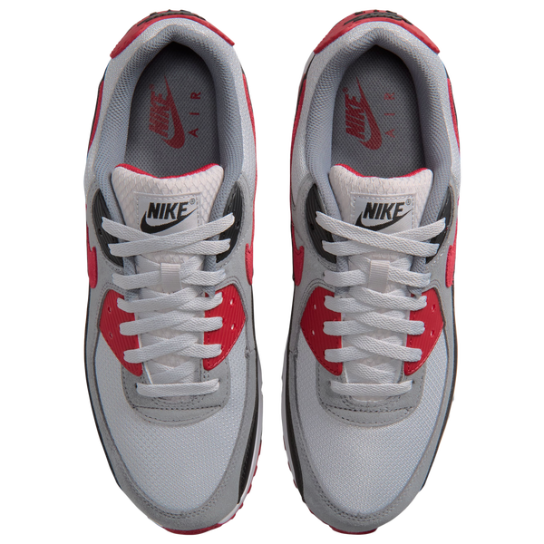 Nike Air Max 90 - Men's - White/Grey/Red - Image 4