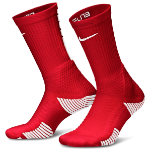 Nike Elite 2.0 Cushion Crew 1 Pair - Adult - University Red/White
