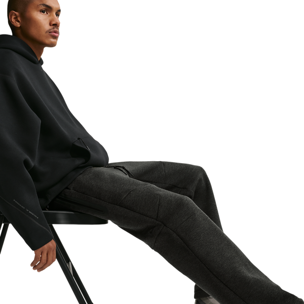 Nike Tech Fleece Open Hem Pants - Men's - Black Heather/Black - Image 5