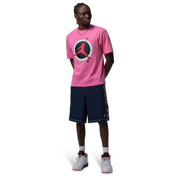 Jordan Flight Club Short Sleeve Crew - Men's - Pink/Red - Image 6