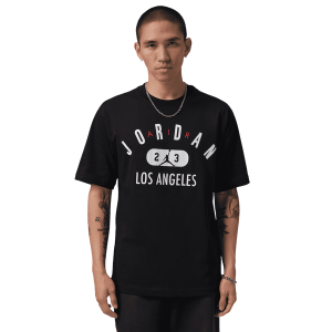 Jordan Los Angeles City Short Sleeve Crew - Men's - Black/White