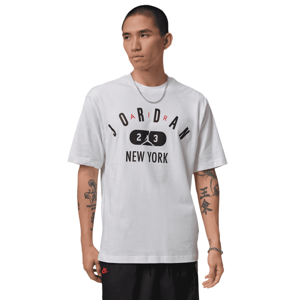 Jordan New York City Short Sleeve Crew - Men's - White/Black
