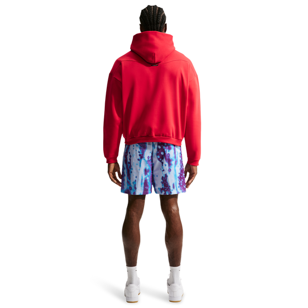 Nike Standard Issue Brushed Pullover Hoodie - Men's - Pale Ivory/University Red - Image 4