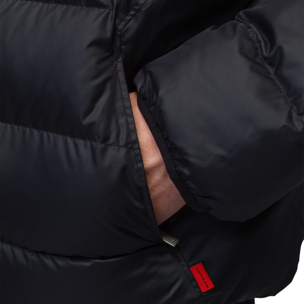 Jordan Brooklyn Puffer Jacket - Men's - Black/Uni Red - Image 4