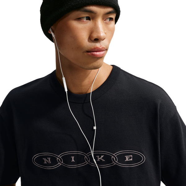 Nike Loose Fit Premium Essential Embroidered T-Shirt - Men's - Black - Image 3