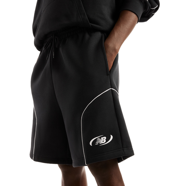 New Balance NB TRACKSIDE FLEECE SHORT - Men's - Black - Image 3