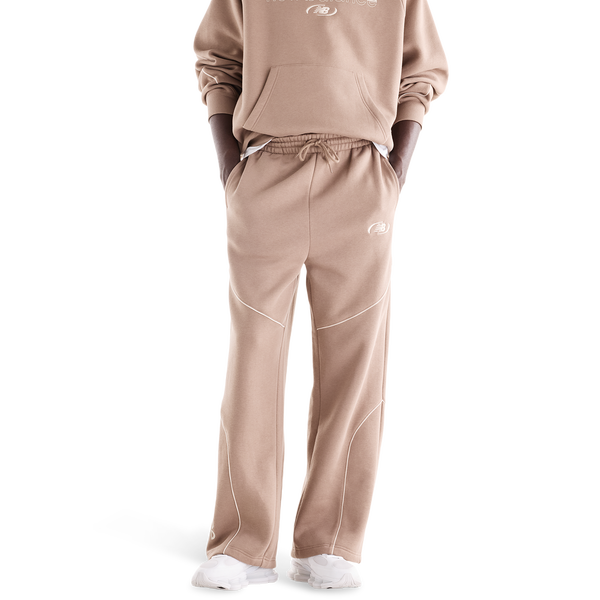 New Balance Trackside Open Hem Pants - Men's - Timberwolf Piping/Mushroom