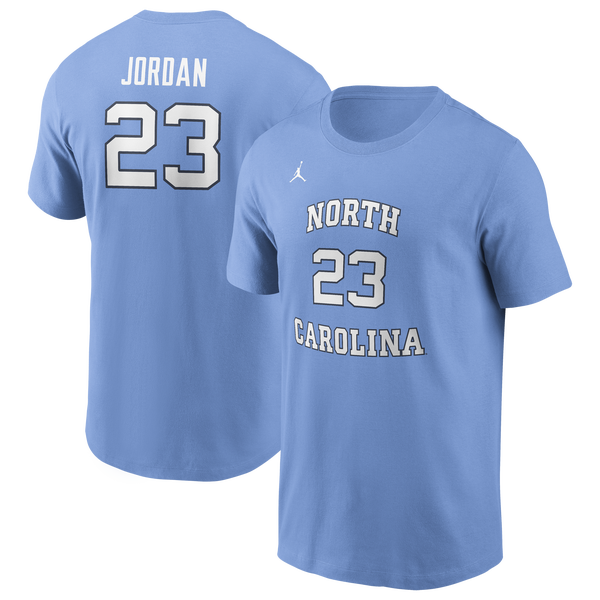 Jordan UNC Name & Number T-Shirt - Men's - Valor Blue