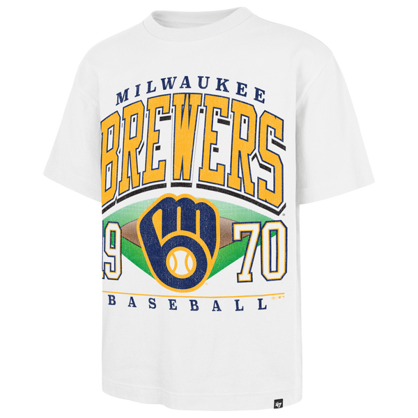47 Brand Brewers Foundational T-Shirt - Men's - White