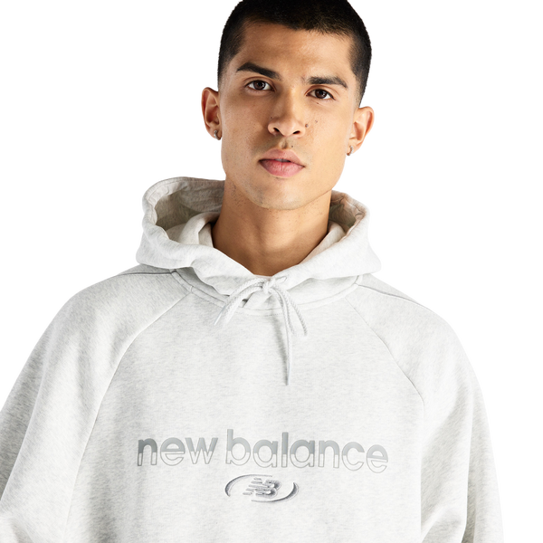 New Balance Trackside Pullover Hoodie - Men's - Heather Grey/Ash - Image 3