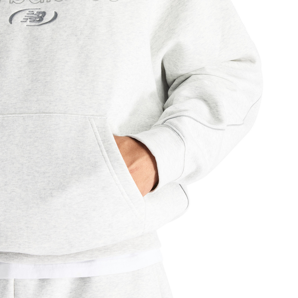 New Balance Trackside Pullover Hoodie - Men's - Heather Grey/Ash - Image 4
