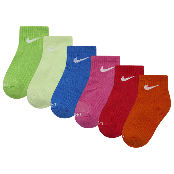 Nike Performance Basic Ankle Socks 6 Pack - Boys' Preschool - Barely Volt