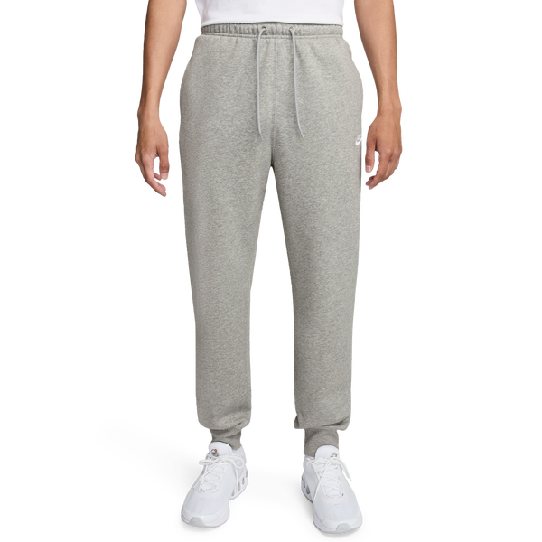 Nike Club Joggers - Men's - Dark Grey Heather/White/Light Smoke Grey