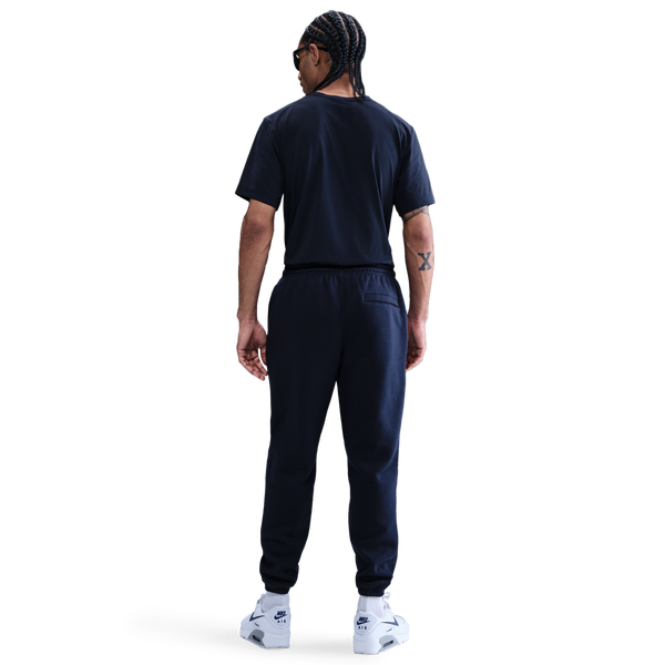 Nike Club Cuff Fleece Pants - Men's - White/Obsidian/Obsidian - Image 4