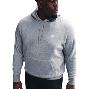 Nike Club Pullover Hoodie - Men's - White/Light Smoke Grey/Dark Grey Heather