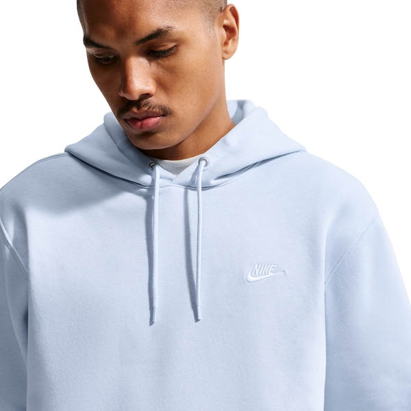 Nike Club BB Pull Over Hoodie - Men's - Hydrogen Blue/Hydrogen Blue/White - Image 3