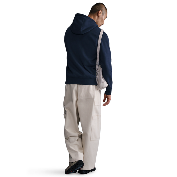 Nike Club Pullover Hoodie - Men's - White/Obsidian/Obsidian - Image 4