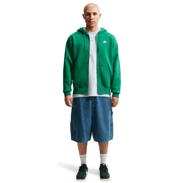 Nike Club Full-Zip Hoodie - Men's - Malachite/Malachite/White - Image 6