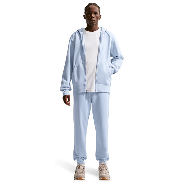 Nike Club Full-Zip Hoodie - Men's - Hydrogen Blue/Hydrogen Blue/White - Image 6