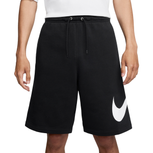 Nike Solo Swoosh Fleece Shorts - Men's - White/Black