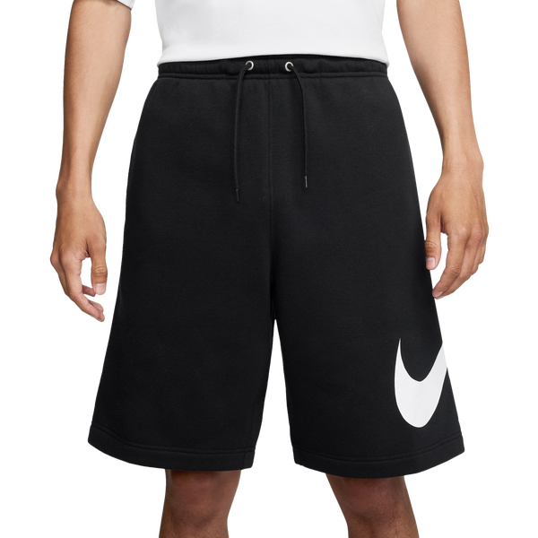 Nike Solo Swoosh Fleece Shorts - Men's - White/Black