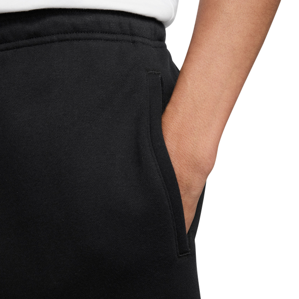 Nike Solo Swoosh Fleece Shorts - Men's - White/Black - Image 4