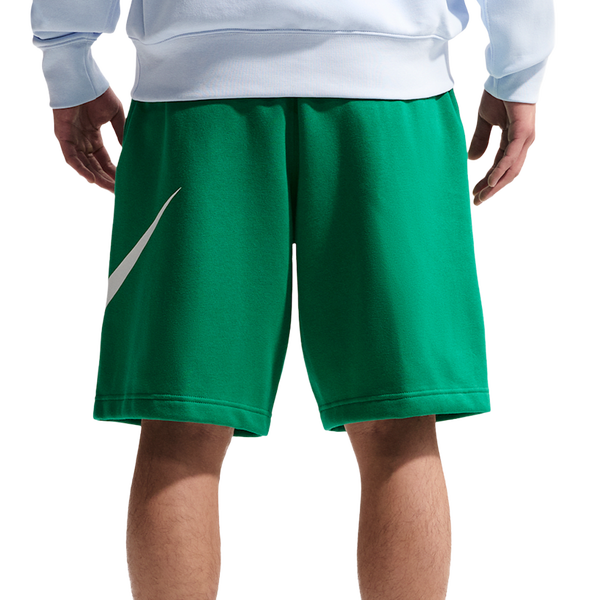 Nike Solo Swoosh Fleece Shorts - Men's - Malachite/White/Malachite - Image 2