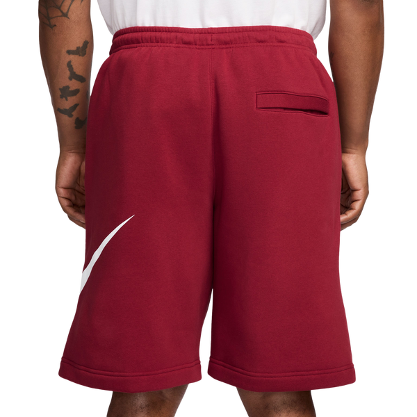 Nike Solo Swoosh Fleece Shorts - Men's - Team Crimson/White - Image 2