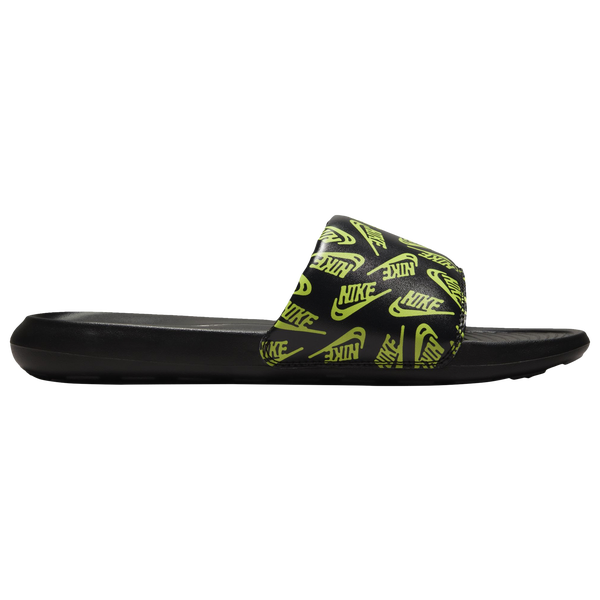 Nike Victori One Slides - Men's - Black/Black/Volt