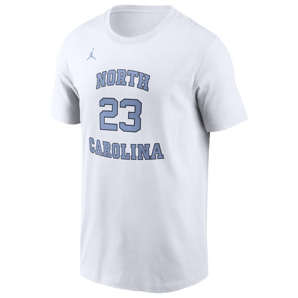 Jordan UNC Name & Number T-Shirt - Men's - White - Image 2