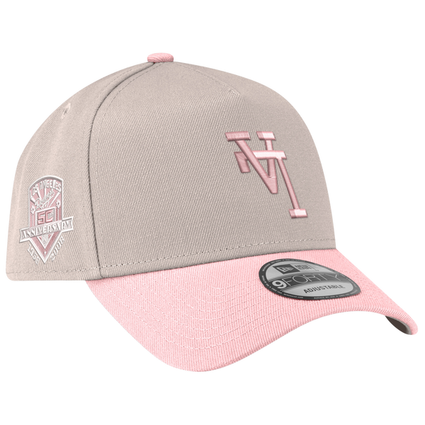 New Era Dodgers 940AF Cap - Adult - Pink/Silver - Image 3