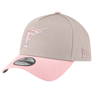 New Era Marlins 940 A-Frame - Adult - Silver/Pink