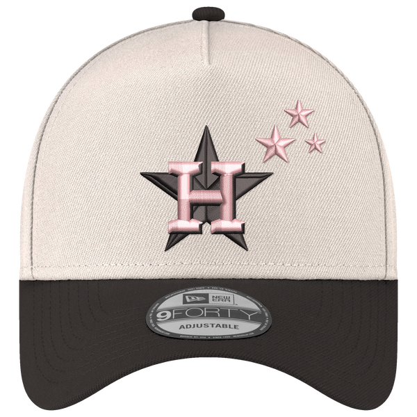 New Era Astros 940AF Cap - Adult - White/Black - Image 2