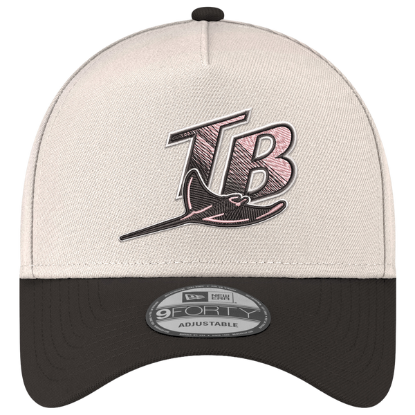New Era Rays 940AF Cap - Adult - White/Black - Image 2