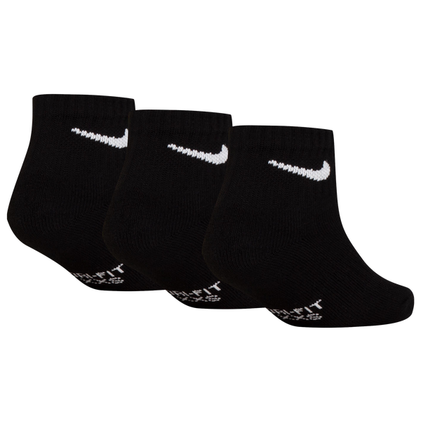 Nike Quarter Socks 6 Pack GSB - Boys' Grade School - Black/White - Image 3