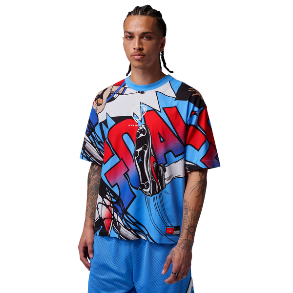 Jordan Brooklyn GFX Short Sleeve Crew - Men's - Blue/Red
