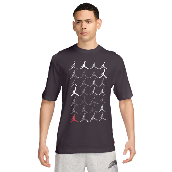 Jordan Brooklyn NC Logo Graphic Short Sleeve Crew - Men's - Off Noir