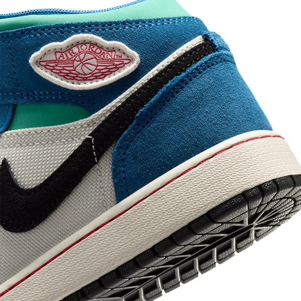 Jordan Air Jordan 1 Mid SE - Boys' Grade School - Chalk/University Red/True Blue - Image 8