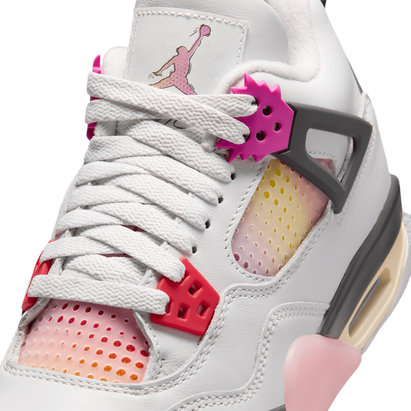 Jordan Retro 4 - Girls' Grade School - Tan/Gray/Pink - Image 7