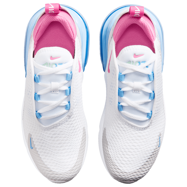 Nike Air Max 270 - Boys' Preschool - White/Pinksicle/Football Blue - Image 4