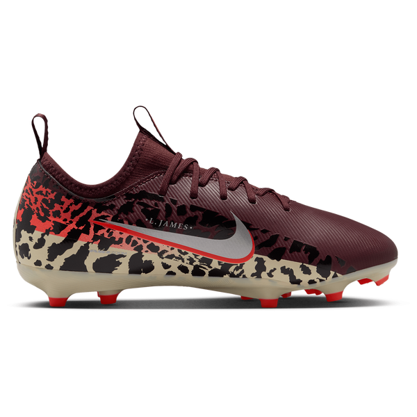 Nike JR Zoom Vapor 16 Academy FG/MG - Boys' Grade School - Burgundy Crush/Metallic Silver/University Red