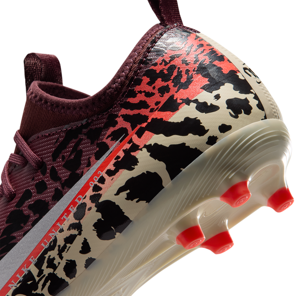 Nike JR Zoom Vapor 16 Academy FG/MG - Boys' Grade School - Burgundy Crush/Metallic Silver/University Red - Image 8