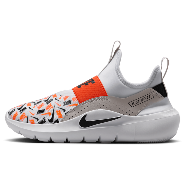 Nike Flex Runner 4 AOP - Boys' Grade School - White/Black/Safety Orange - Image 2