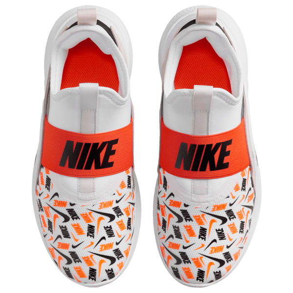 Nike Flex Runner 4 AOP - Boys' Grade School - White/Black/Safety Orange - Image 4