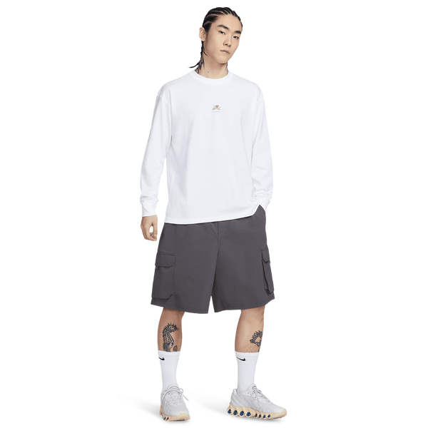 Nike NSW Vday Loose Long Sleeve Tee - Men's - White - Image 3